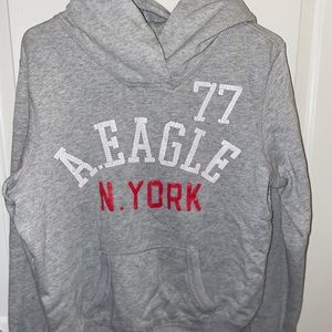 Gray Large American Eagle hoodie